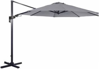 Zweefparasol van 350 cm met UV-bescherming, SenS-Line, lichtgrijs (Per